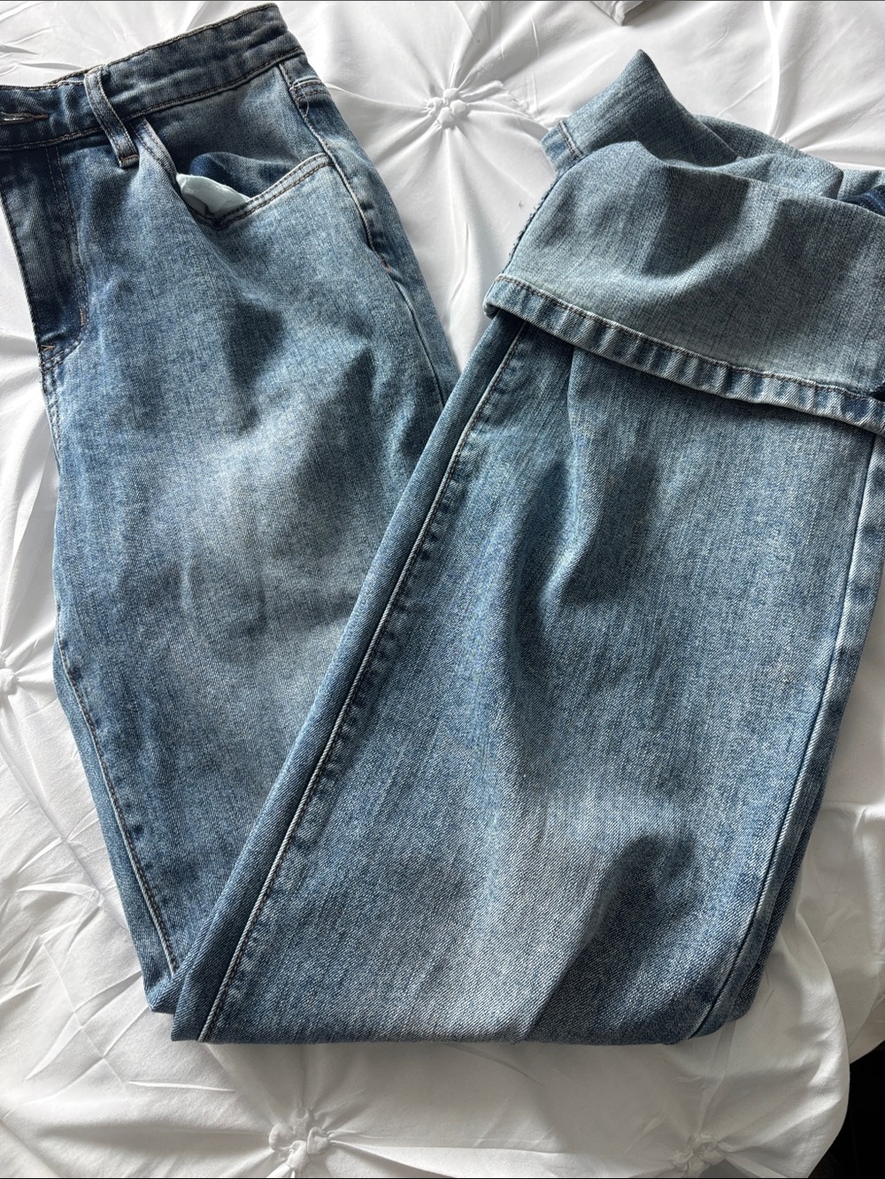 Fashion Nova Light Blue Straight Leg Jeans